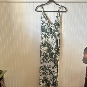 Astr Tropical Green and White Maxi Dress